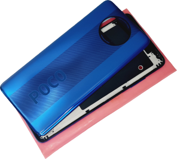 Tkgz Xiaomi Poco X3 / Poco X3 Nfc kasa Arka Pil Kapağı (Orijinal FULL) MAVİ - Image 1