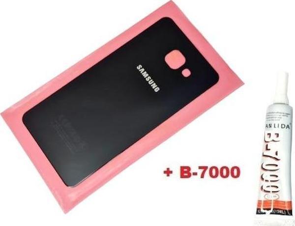 Tkgz Samsung Galaxy A3 2016 (A310) Arka Pil Batarya Kapağı (CAM+B-7000) SİYAH - Image 1