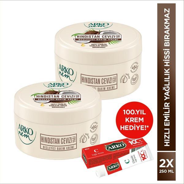 Arko Nem Besleyici Bakım Kremi Hindistan Cevizi 2x250 Ml - Image 1