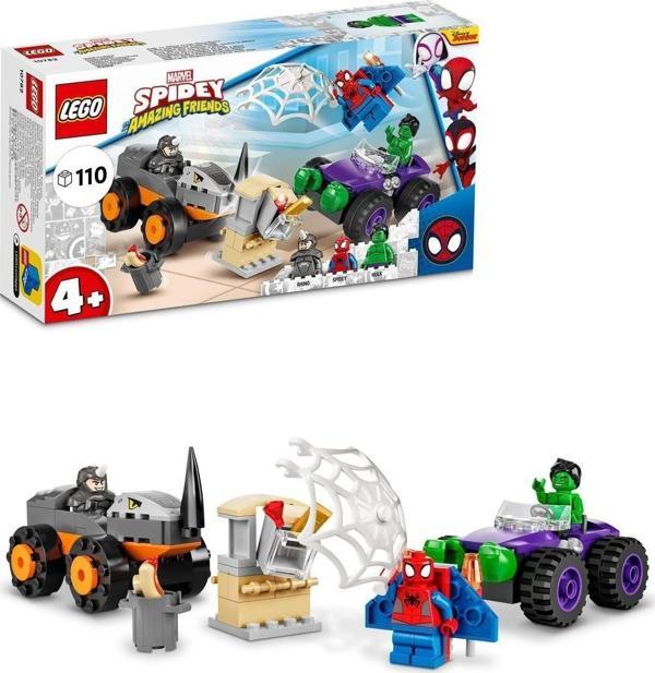 LEGO Marvel Spidey ve İnanılmaz Arkadaşları Hulk Gergedan Kamyona Karşı 10782 +4 Yaş (110 Parça) - Image 1