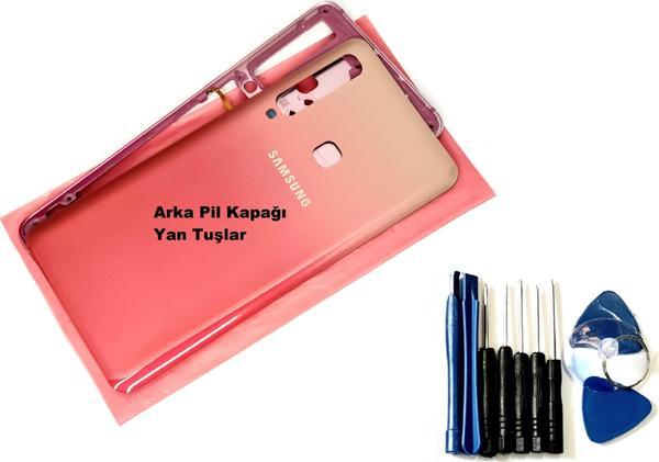 Tkgz Samsung Galaxy A9 A920 2018 FULL ORJ KASA Arka Pil Batarya Kapağı (TAMİR SETİ) PEMBE - Image 1