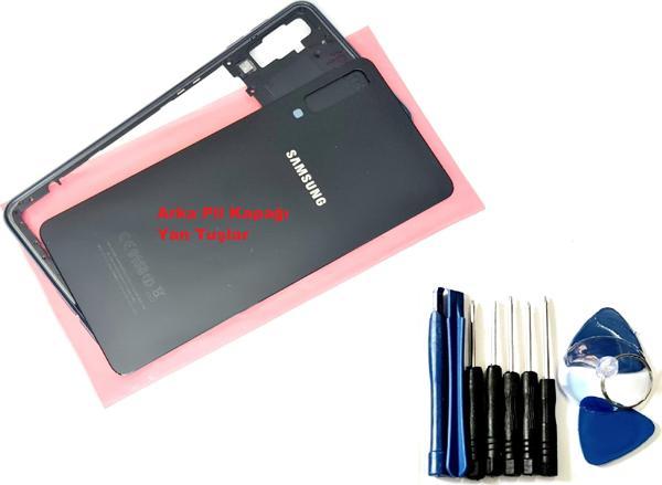 Tkgz Samsung Galaxy A7 A750 (2018) FULL ORJ KASA Arka Pil Batarya Kapağı (TAMİR SETİ) SİYAH - Image 1