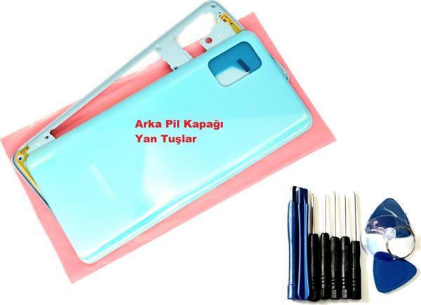 Tkgz Samsung Galaxy A51 (A515) FULL ORJ KASA Arka Pil Batarya Kapağı (TAMİR SETİ)MAVİ - Image 1