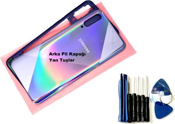 Tkgz Samsung Galaxy A50S (A507) FULL ORJ KASA Arka Pil Batarya Kapağı (TAMİR SETİ) MAVİ - Image 1