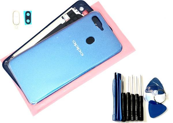 Tkgz Oppo A5S KASA Arka Pil Batarya Kapağı (TAMİR SETİ) MAVİ - Image 1