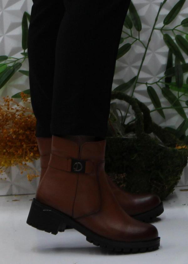 Mehmet Mete 32822 Taba Orijinal Hakiki Deri İçi Kürklü Kaymaz Taban Kadın Bot - Image 1