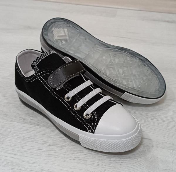 Fiyra 9002 Siyah Keten Sneaker Cırtlı Çocuk Spor Ayakkabı - Image 1