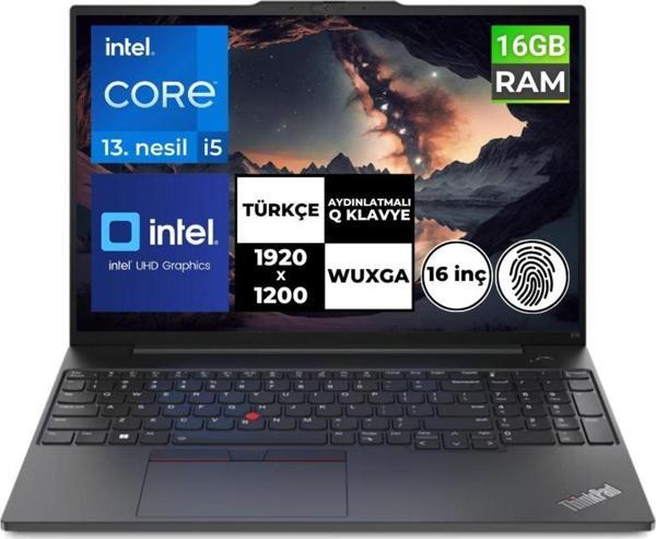 Lenovo Thinkpad E16 Gen1 İ5-1335U 16 Gb 2 Tbssd 16" Wuxga Freedos 21Jn0005Tx Bt13 - Image 1