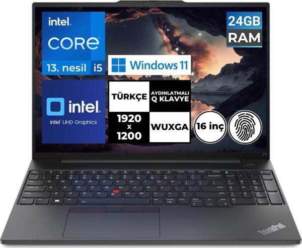 Lenovo Thinkpad E16 Gen1 İ5-1335U 24 Gb 2 Tbssd 16" Wuxga Windows 11 Home 21Jn0005Tx Bt30 - Image 1