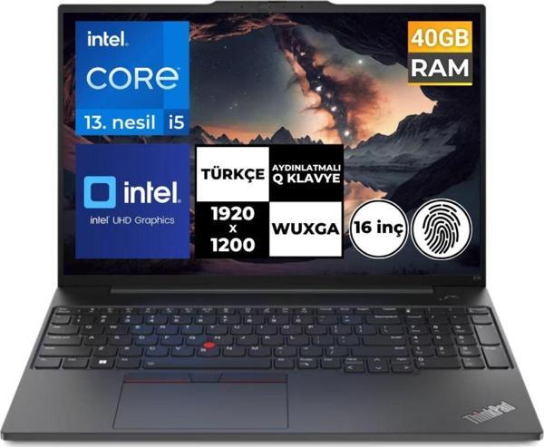 Lenovo Thinkpad E16 Gen1 İ5-1335U 40Gb 2 Tbssd 16" Wuxga Freedos 21Jn0005Tx Bt15 - Image 1