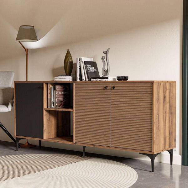 Mezza 1682 Vısıon Konsol 180 Cm Hat - Kaplan - Antrasit - Image 1