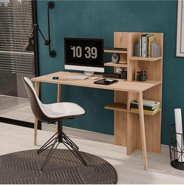 Mezza 1922 Ruby 120 Cm Ahşap Ayaklı Çalışma Masası Sepet - Image 1