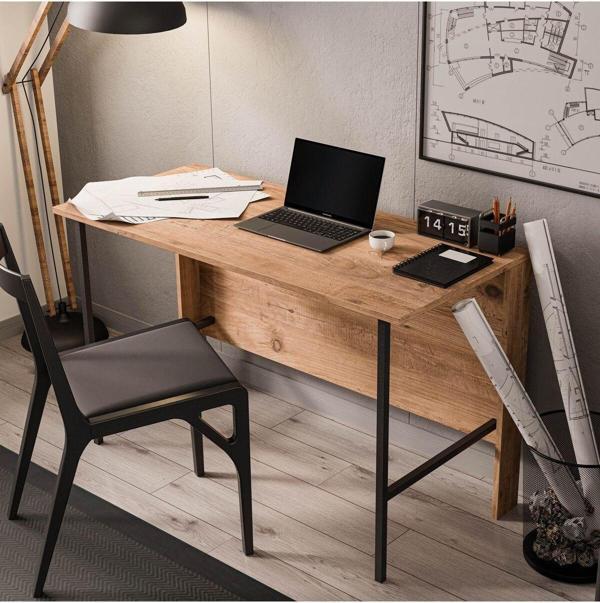 Mezza 1932 Vera 120 Cm Metal Ayaklı Çalışma Masası Atlantik Çam - Image 1