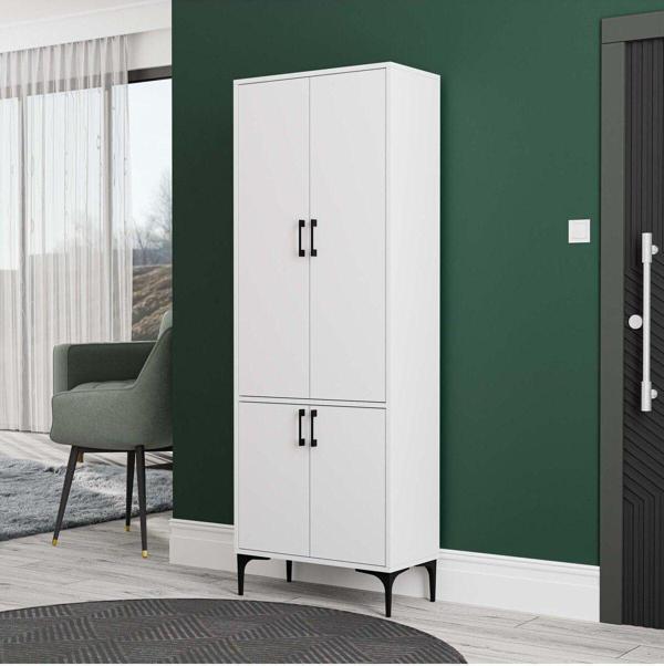 Mezza 5030 Royal 4 Kapaklı 5 Askılı Portmanto Beyaz - Image 1