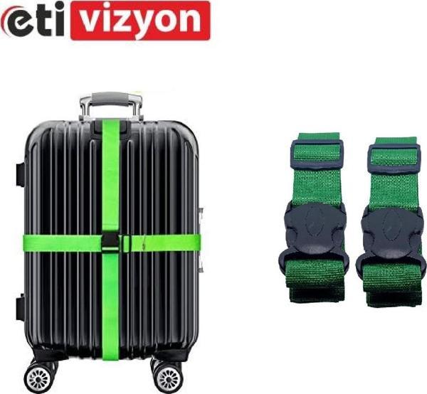 Etivizyon Valiz Bavul Emniyet Kemeri 2 Adet YEŞİL - Image 1