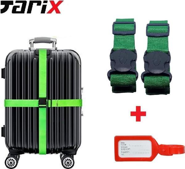 tarix 2 adet Yeşil Valiz kemeri + 1 adet Kırmızı valiz etiketi - Image 1