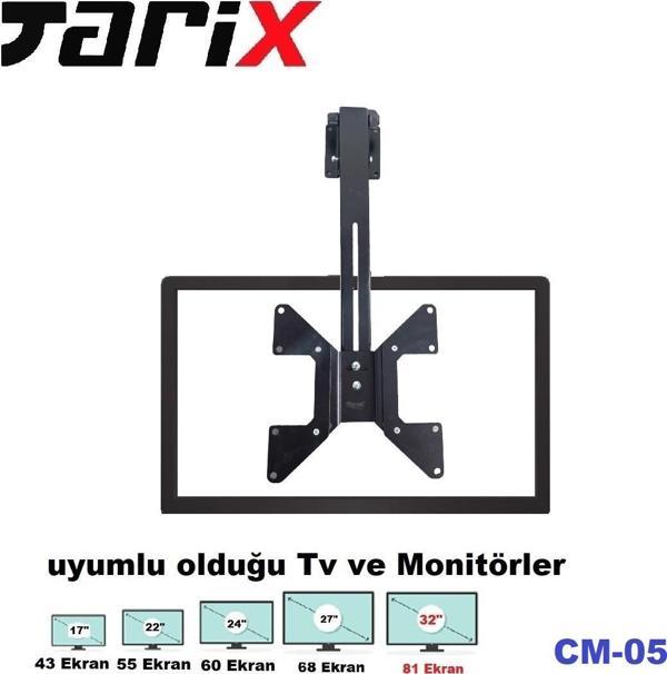 Tarix CM-05  Eğimli Tavan Askı Aparatı 17"-32" - Image 1