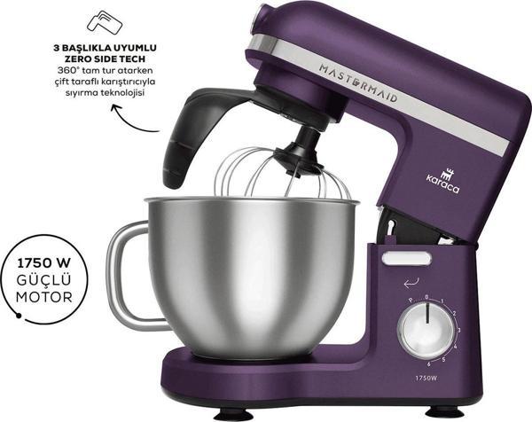 Karaca Mastermaid Chef Pro Çift Kollu Stand Mikser Grape Purp 1750 W - Image 1