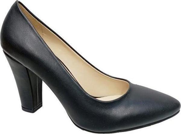 Gizem 366-22K Deri Kalın Topuk Stiletto Kadın Ayakkabı - Image 1
