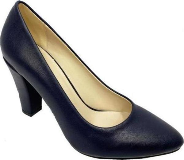 Gizem 366-22K Deri Kalın Topuk Stiletto Kadın Ayakkabı - Image 1