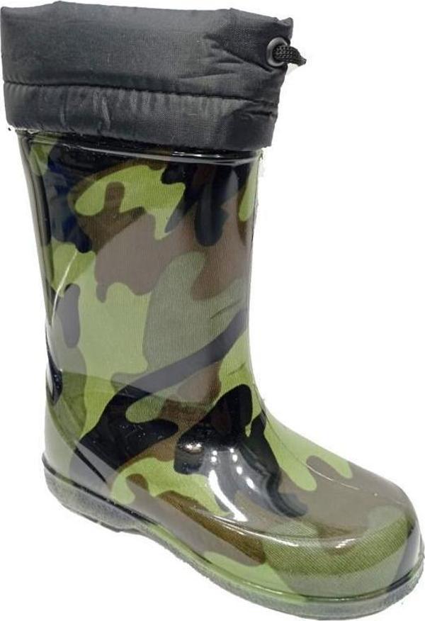 Sera 222 Kürklü Su Geçirmez Yağmur Çocuk Çizme 26-36 - Image 1