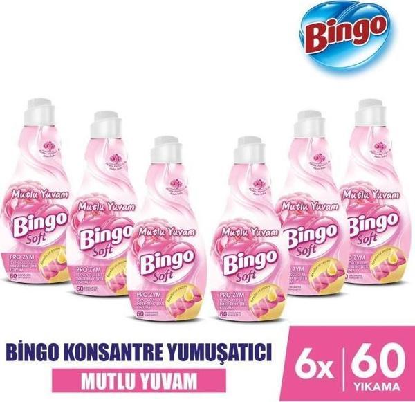 Bingo Soft Konsantre Çamaşır Yumuşatıcısı Mutlu Yuvam 1440 ml X 6 Adet - Image 1