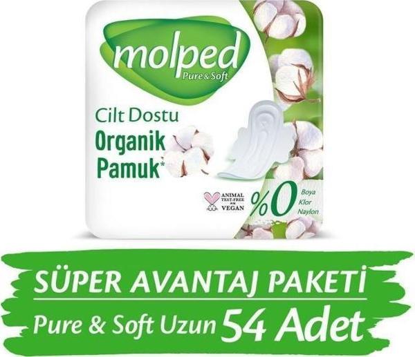 Molped Pure & Soft Uzun Süper Ekonomik Ped 18 Li X 3 Adet - Image 1