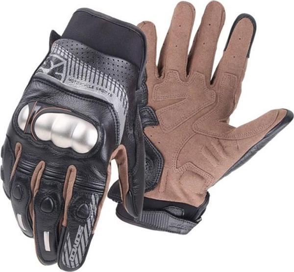 Scoyco MC60 Deri Kevlar Kaplama Dokunmatik Motosiklet Eldiveni - Image 1