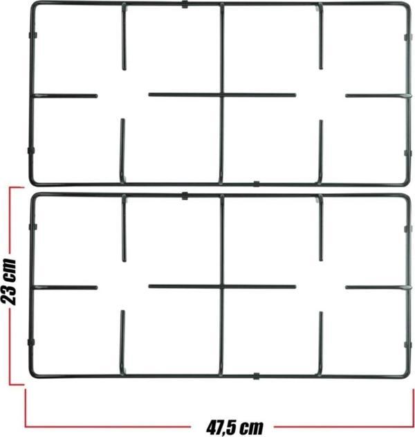KGPart Ocak Izgara Takımı 47,5 X 23 Cm - 2 Adet, Arçelik & Beko ile uyumlu - Image 1