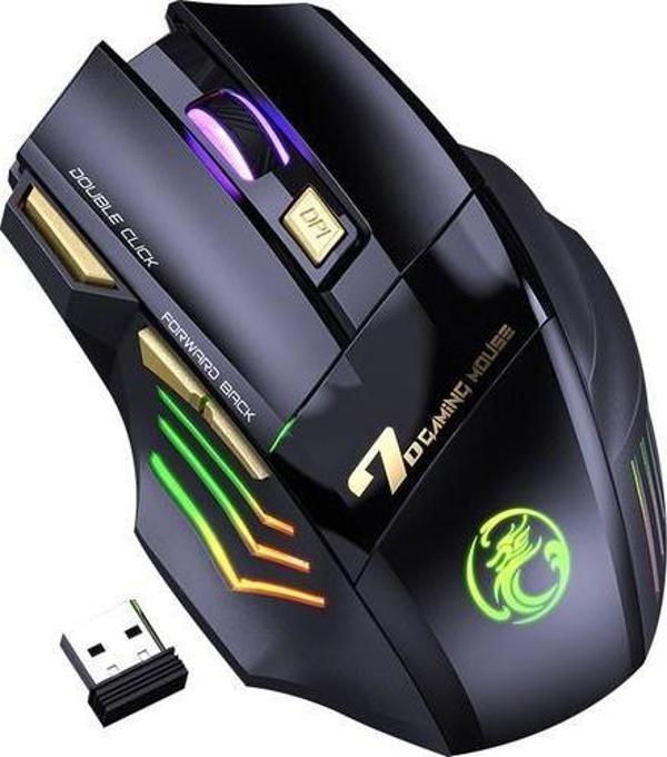  Valkyrie Imice Gw-X7 7 Tuşlu Sessiz 2.4g Wireless Bluetoothlu Şarj Edilebilir Kablosuz Gaming Mouse  - Image 1