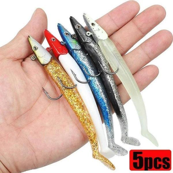 Valkyrie 5 Adet 12cm 20gr Silikon Jig Balık Yem Seti Çipura Levrek Katili Kutulu - Image 1