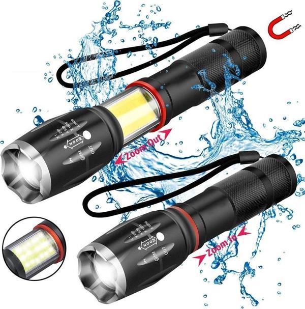 Valkyrie 8000 Lümen COB Lambalı T6 Mıknatıslı El Feneri - 6 Mod - 500 Metre Mesafe  - Image 1