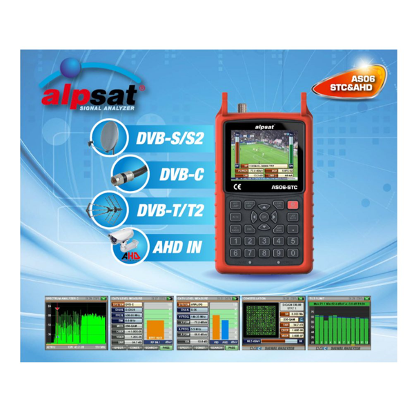 Satfinder 6 Alpsat AS06 HD Uydu  Bulucu STC-AHD Kamera Test  - Image 1