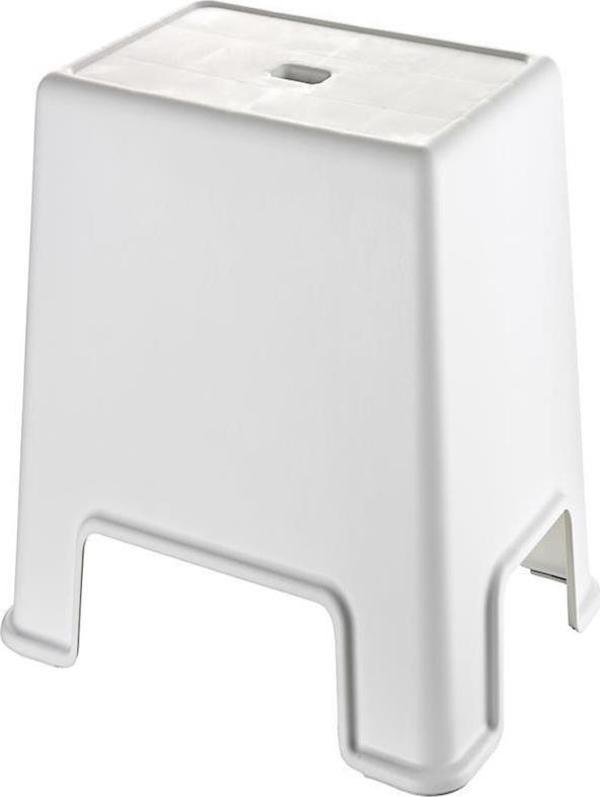 Geseus Banyo Taburesi  Büyük Boy Çok amaçlı Tabure-129-Beyaz - Image 1