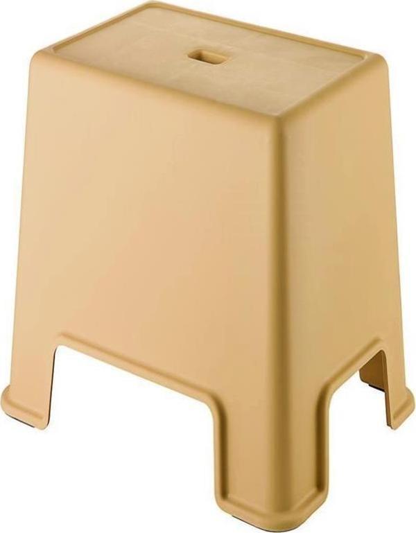 Geseus Banyo Taburesi  Büyük Boy Çok amaçlı Tabure Açık Kahve-481 - Image 1