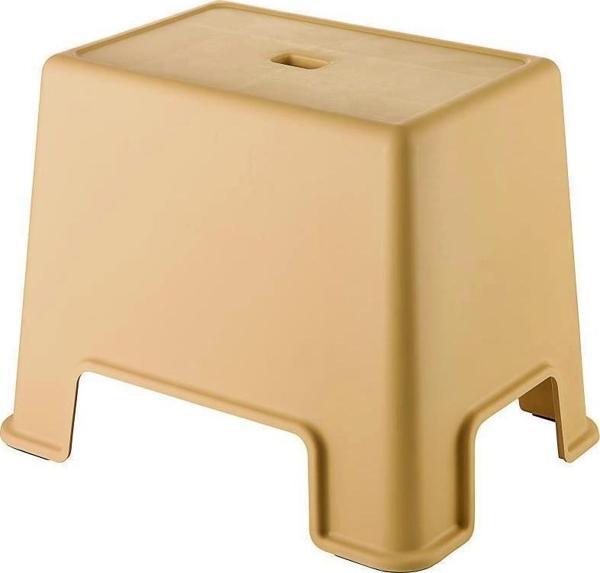 Çelik Ayna Lüx Banyo Taburesi Çok Amaçlı Tabure Açık Kahve-480 - Image 1