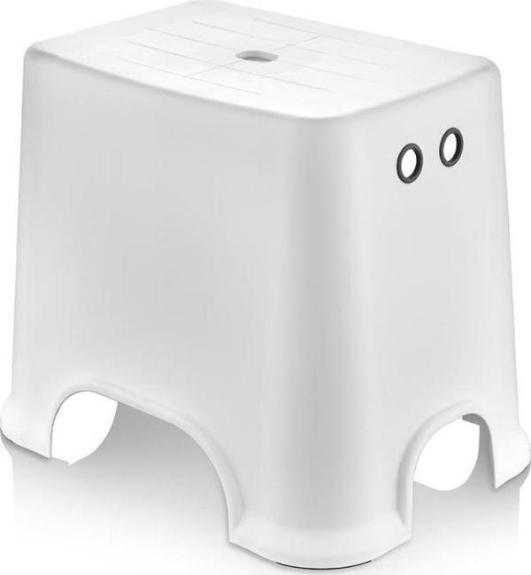 Geseus Banyo Taburesi Çok Amaçlı Tabure Kaymaz Ayakalı Max-140kg Taşıma Kapasitesi-Beyaz-5171-04 - Image 1