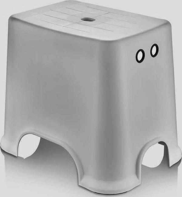 Geseus Banyo Taburesi Çok Amaçlı Tabure Kaymaz Ayakalı Max-140kg Taşıma Kapasitesi-Açık Gri-5171-84G - Image 1
