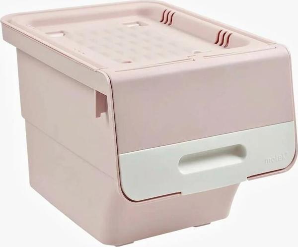 Motek Pembe Tekerlekli Organizer Çok Amaçlı Saklama Kutusu 1X12 Lt - Image 1