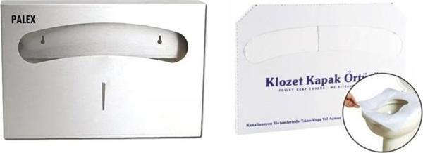 Klozet Kapak Örtüsü+Palex Çelik Klozet Kapak Örtü Dispenseri İkili Set-3802-2 - Image 1