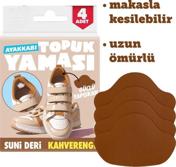 Ayakkabı Topuk Yaması Ayakkabı Tamir Yaması Sunni deri Kendinden Yapışkanlı-KAHVERENGİ - Image 1