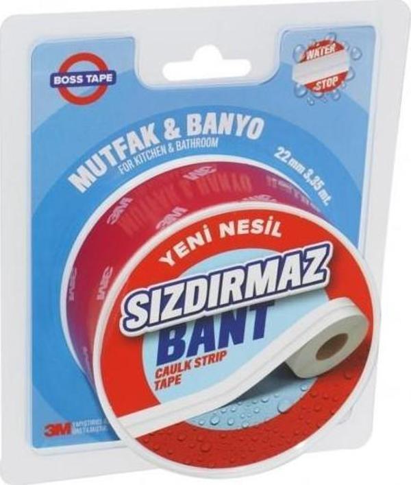3M Su Sızdırmaz Bant Mutfak Lavabo Pencere Tezgah Sızdırmazlık Bandı 22mmX3,35 MT 1Adet - Image 1