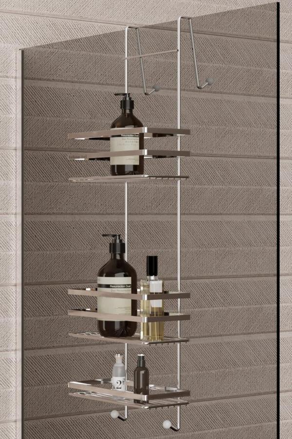 Geseus Üç Katlı Asmalı Banyo Duş Rafı Krom LM580 - Image 1