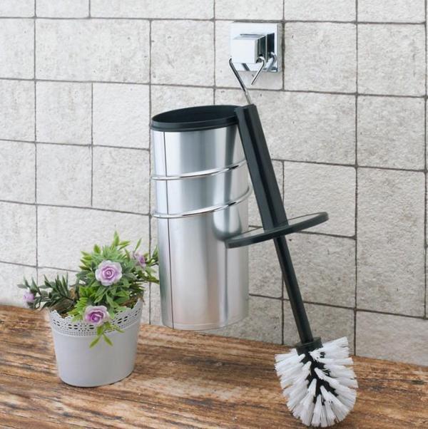 Geseus Yapışkanlı Klozet Fırçası Krom EF094 - Image 1