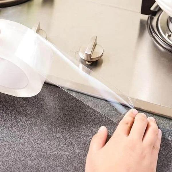Boss Tape Ankastre Ocaklar İçin Ocak Kenar Şeffaf Sızdırmaz Bant 30mmx3Mt - Image 1