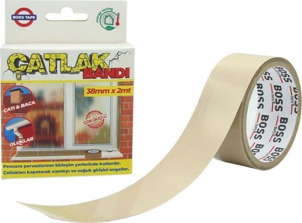Boss Tape Pencere Pervaz Çatlak Kapama Bandı Çatı,Baca,Oluklar 38mmx2Mt - Image 1