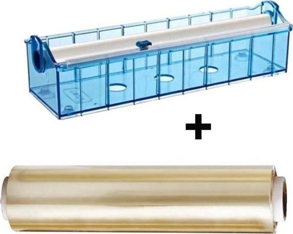 Streç Film 30cmX270mt+Palex Streç Aparatı Kırılmaz Vantuzlu Kayar Bıçaklı - Image 1