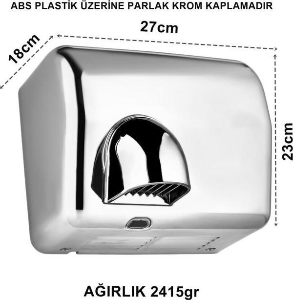 Geseus Palex Fotoselli El ve Yüz Kurutma Makinası 2500Wat ABS Krom Kaplama - Image 1