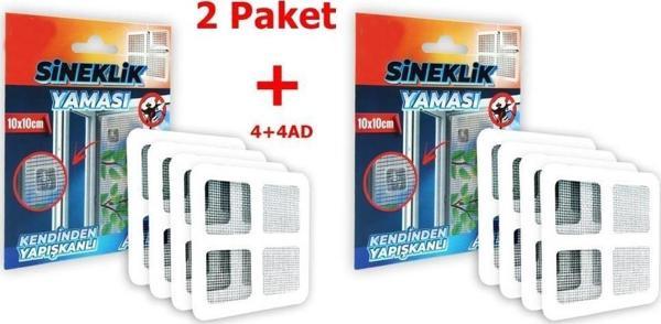 Sineklik Yaması Sineklik Tamir Bantı Kendinden Yapışkanlı 10x10cm 4Ad X2 Paket - Image 1