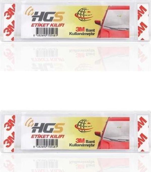 HGS Etiket Kılıfı Etiket Kabı Pvc 3M Yapıştırıcılı 2022 Etiket Uyumlu 2Adet - Image 1